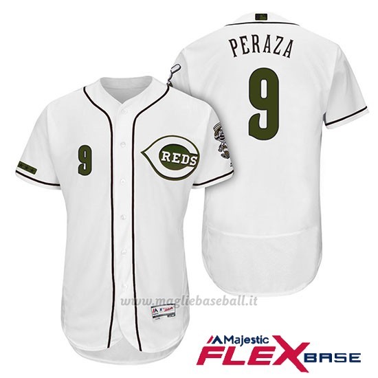 Maglia Baseball Uomo Cincinnati Reds 9 Jose Peraza 2018 Alterner Autentico Flex Base